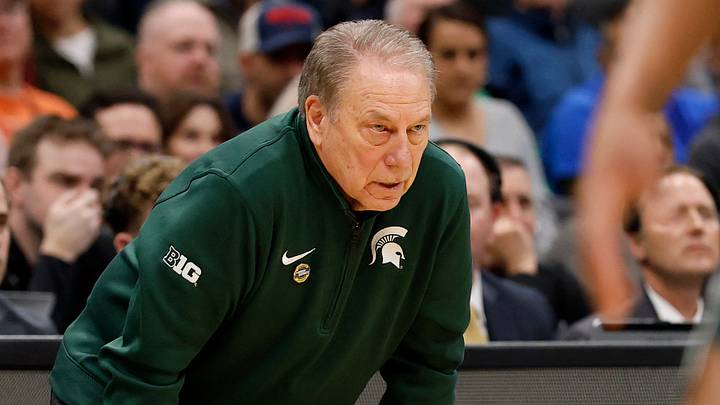 Mar 27, 2026; Washington, DC, USA; Michigan State Spartans head coach Tom Izzo in the first half during a Sweet Sixteen game of the East Regional of the men's 2026 NCAA Tournament at Capital One Arena. Mandatory Credit: Geoff Burke-Imagn Images Mar 27, 2026; Washington, DC, USA; Michigan State Spartans head coach Tom Izzo in the first half during a Sweet Sixteen game of the East Regional of the men's 2026 NCAA Tournament at Capital One Arena. Mandatory Credit: Geoff Burke-Imagn Images