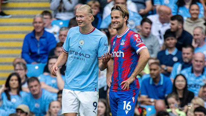 Norueguês Haaland anotou um hat-trick no último jogo entre Crystal Palace e Manchester City