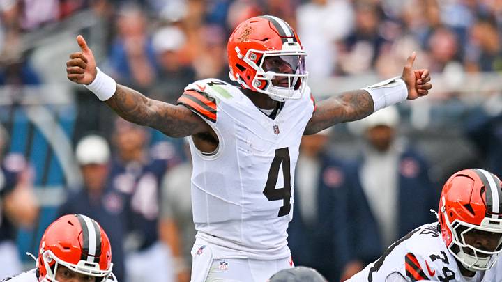 Aug 15, 2026; Chicago, Illinois, USA; Cleveland Browns quarterback Deshaun Watson (4) prepares to run a play against the Chicago Bears during the first half at Soldier Field. Mandatory Credit: Patrick Gorski-Imagn Images Aug 15, 2026; Chicago, Illinois, USA; Cleveland Browns quarterback Deshaun Watson (4) prepares to run a play against the Chicago Bears during the first half at Soldier Field. Mandatory Credit: Patrick Gorski-Imagn Images