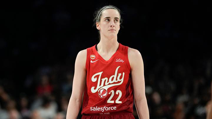 Oct 1, 2026; Las Vegas, Nevada, USA; Indiana Fever guard Caitlin Clark (22) looks outward during the fourth quarter of game three of the first round for the 2026 WNBA Playoffs against the Las Vegas Aces at Michelob Ultra Arena. Mandatory Credit: Lucas Peltier-Imagn Images Oct 1, 2026; Las Vegas, Nevada, USA; Indiana Fever guard Caitlin Clark (22) looks outward during the fourth quarter of game three of the first round for the 2026 WNBA Playoffs against the Las Vegas Aces at Michelob Ultra Arena. Mandatory Credit: Lucas Peltier-Imagn Images