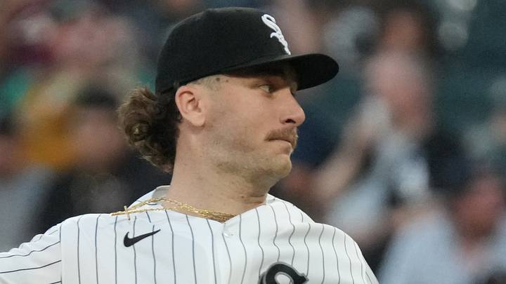 Sep 8, 2026; Chicago, Illinois, USA;  Chicago White Sox pitcher Sean Burke (59) pitches against the Pittsburgh Pirates in the first inning at Rate Field.  Mandatory Credit: David Banks-Imagn Images