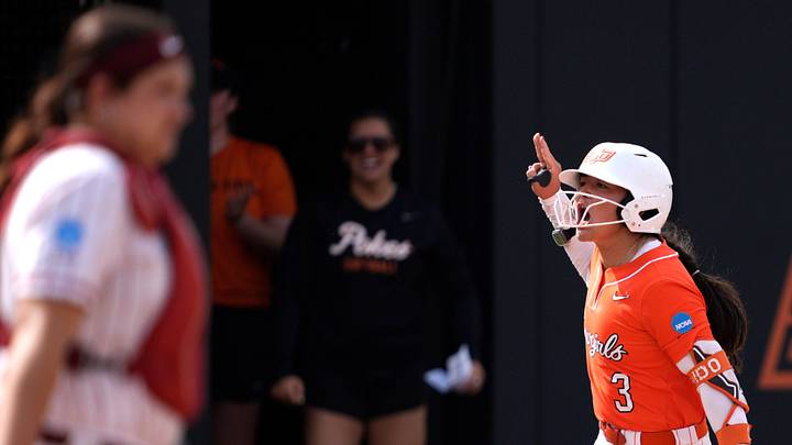 Oklahoma State Cowgirls catcher Amanda Hasler. Oklahoma State Cowgirls catcher Amanda Hasler.
