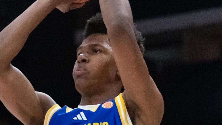 Mar 31, 2026; Glendale, AZ, USA; Cameron Williams (1) during the McDonalds All American Boys Game at Desert Diamond Arena. Mandatory Credit: Mark J. Rebilas-Imagn Images