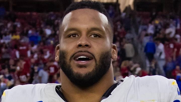 Los Angeles Rams defensive tackle Aaron Donald (99). Mandatory Credit: Mark J. Rebilas-Imagn Images Los Angeles Rams defensive tackle Aaron Donald (99). Mandatory Credit: Mark J. Rebilas-Imagn Images