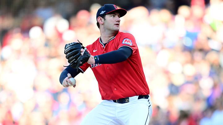 Oct 5, 2026; Cleveland, Ohio, USA; Cleveland Guardians pitcher Gavin Williams (32) pitches against the Chicago White Sox during the first inning in game two of the ALDS for the 2026 MLB Playoffs at Progressive Field. Mandatory Credit: Ken Blaze-Imagn Images Oct 5, 2026; Cleveland, Ohio, USA; Cleveland Guardians pitcher Gavin Williams (32) pitches against the Chicago White Sox during the first inning in game two of the ALDS for the 2026 MLB Playoffs at Progressive Field. Mandatory Credit: Ken Blaze-Imagn Images
