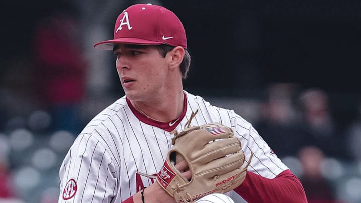 Arkansas Razorbacks' starting pitcher Hunter Dietz struck out 12 and walked none in a second straight impressive outing Saturday at Baum-Walker Stadium.