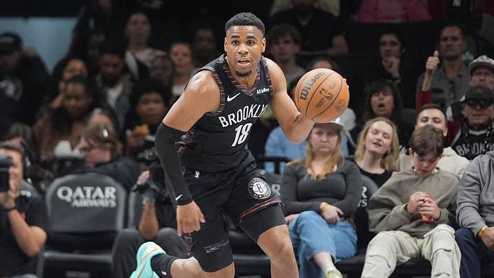 Apr 3, 2026; Brooklyn, New York, USA; Brooklyn Nets guard Malachi Smith (18) dribbles the ball up the court against the Atlanta Hawks during the first half at Barclays Center. Mandatory Credit: Gregory Fisher-Imagn Images Apr 3, 2026; Brooklyn, New York, USA; Brooklyn Nets guard Malachi Smith (18) dribbles the ball up the court against the Atlanta Hawks during the first half at Barclays Center. Mandatory Credit: Gregory Fisher-Imagn Images