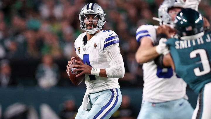 Dallas Cowboys quarterback Dak Prescott looks to pass against the Philadelphia Eagles. Dallas Cowboys quarterback Dak Prescott looks to pass against the Philadelphia Eagles.