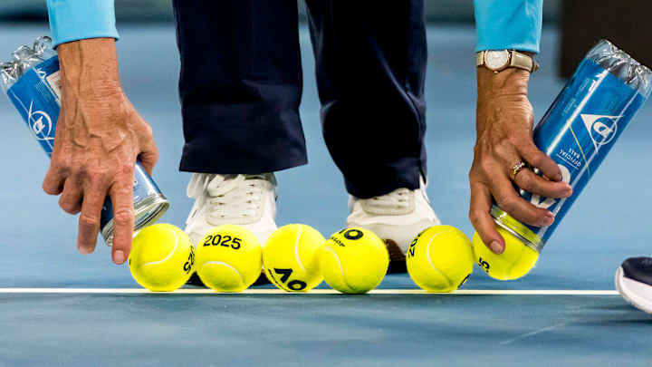 Tennis balls used at the 2025 Australian Open.