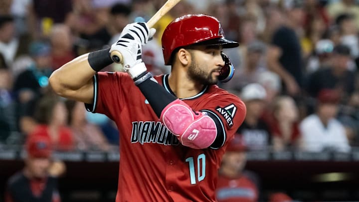 May 28, 2025; Phoenix, Arizona, USA; Arizona Diamondbacks second baseman Jordan Lawlar against the Pittsburgh Pirates at Chase Field. Mandatory Credit: Mark J. Rebilas-Imagn Images May 28, 2025; Phoenix, Arizona, USA; Arizona Diamondbacks second baseman Jordan Lawlar against the Pittsburgh Pirates at Chase Field. Mandatory Credit: Mark J. Rebilas-Imagn Images