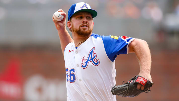 Schwellenbach flashed the velocity while maintaining his high-level strike throwing Schwellenbach flashed the velocity while maintaining his high-level strike throwing