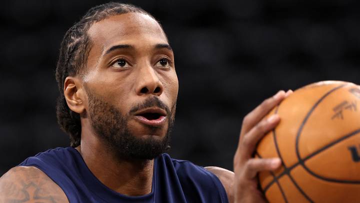 Kawhi Leonard warms up before the game against the Washington Wizards at Intuit Dome. Kawhi Leonard warms up before the game against the Washington Wizards at Intuit Dome.