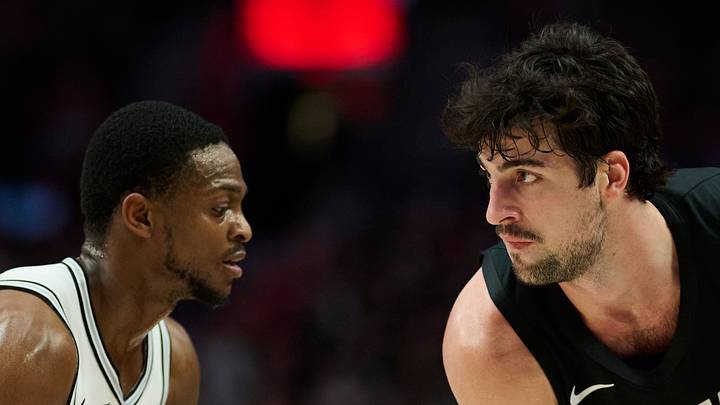 Portland Trail Blazers forward Deni Avdija looks to pass the ball against San Antonio Spurs guard De'Aaron Fox