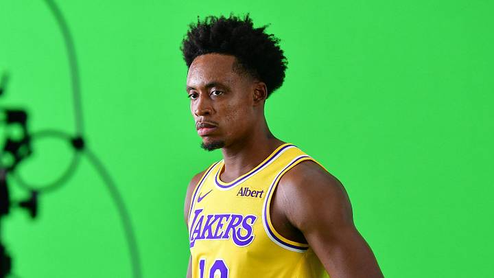 Sep 28, 2026; El Segundo, CA, USA; Los Angeles Lakers player Collin Sexton (10) during media day at UCLA Health Training Center. Mandatory Credit: Gary A. Vasquez-Imagn Images Sep 28, 2026; El Segundo, CA, USA; Los Angeles Lakers player Collin Sexton (10) during media day at UCLA Health Training Center. Mandatory Credit: Gary A. Vasquez-Imagn Images