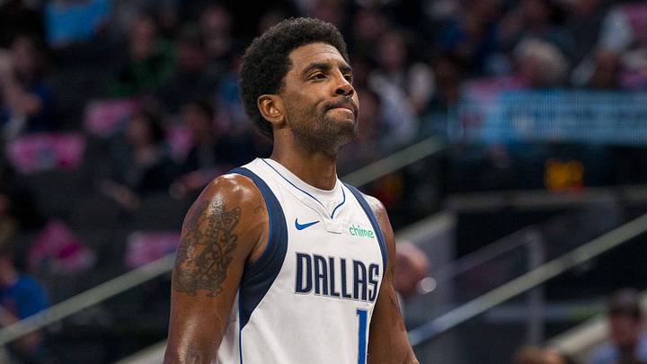 Oct 20, 2023; Dallas, Texas, USA; Dallas Mavericks guard Kyrie Irving (11) checks the replay screen during the first quarter against the Detroit Pistons at the American Airlines Center. Mandatory Credit: Jerome Miron-Imagn Images Oct 20, 2023; Dallas, Texas, USA; Dallas Mavericks guard Kyrie Irving (11) checks the replay screen during the first quarter against the Detroit Pistons at the American Airlines Center. Mandatory Credit: Jerome Miron-Imagn Images