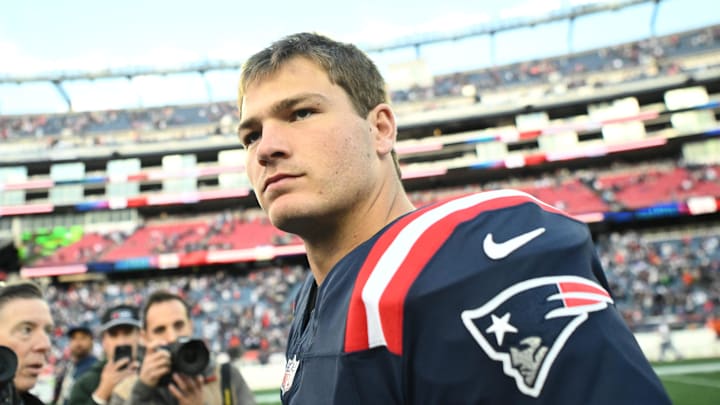 New England Patriots quarterback Drake Maye