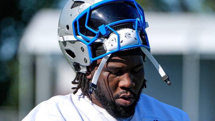 Detroit Lions defensive tackle Alim McNeill (54) walks off the field after practice during training camp at Meijer Performance Center in Allen Park on Wednesday, July 29, 2026.