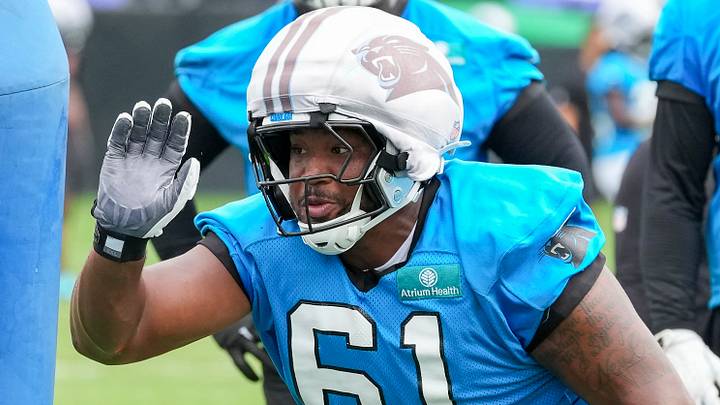 Carolina Panthers defensive lineman Aaron Hall 