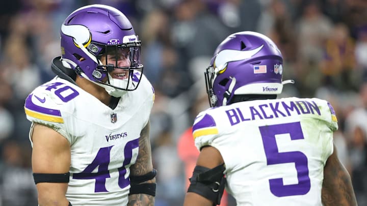 Minnesota Vikings defenders Ivan Pace Jr. and Mehki Blackmon