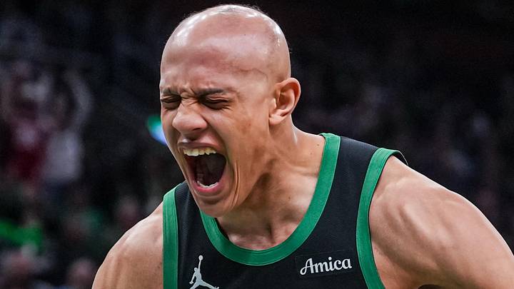 Apr 28, 2026; Boston, Massachusetts, USA; Boston Celtics guard Jordan Walsh (27) reacts after his basket against the Philadelphia 76ers in the second half during game five of the first round of the 2026 NBA Playoffs at TD Garden. Mandatory Credit: David Butler II-Imagn Images Apr 28, 2026; Boston, Massachusetts, USA; Boston Celtics guard Jordan Walsh (27) reacts after his basket against the Philadelphia 76ers in the second half during game five of the first round of the 2026 NBA Playoffs at TD Garden. Mandatory Credit: David Butler II-Imagn Images