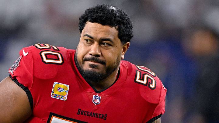Oct 8, 2026; Arlington, Texas, USA; Tampa Bay Buccaneers defensive tackle Vita Vea (50) warms up before the game between the Cowboys and the Buccaneers at AT&T Stadium. Mandatory Credit: Jerome Miron-Imagn Images Oct 8, 2026; Arlington, Texas, USA; Tampa Bay Buccaneers defensive tackle Vita Vea (50) warms up before the game between the Cowboys and the Buccaneers at AT&T Stadium. Mandatory Credit: Jerome Miron-Imagn Images