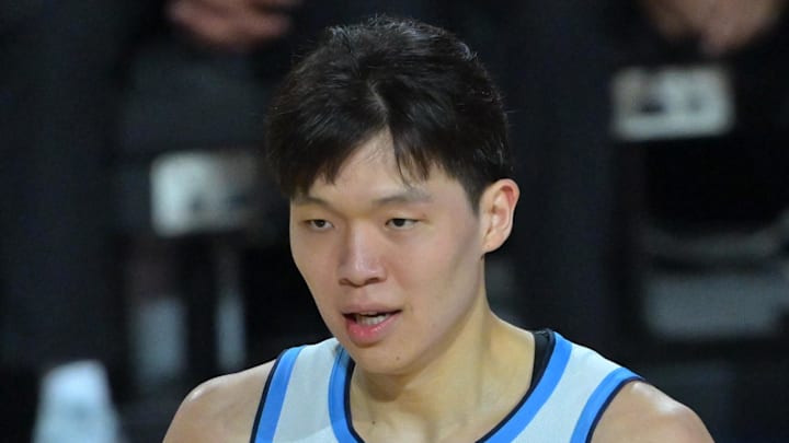 Team Austin frontcourt Yang Hansen of the Portland Trail Blazers.