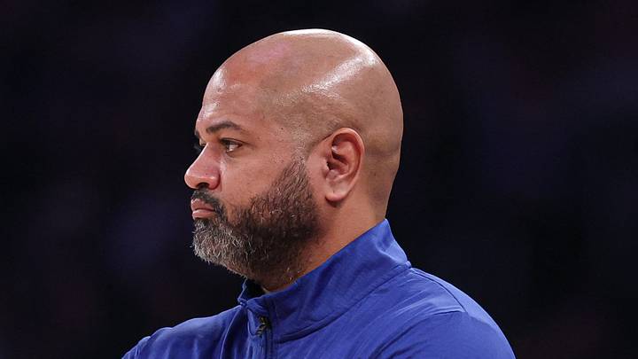 Dec 7, 2024; New York, New York, USA; Detroit Pistons head coach JB Bickerstaff looks on during the first half against the New York Knicks at Madison Square Garden. Mandatory Credit: Vincent Carchietta-Imagn Images