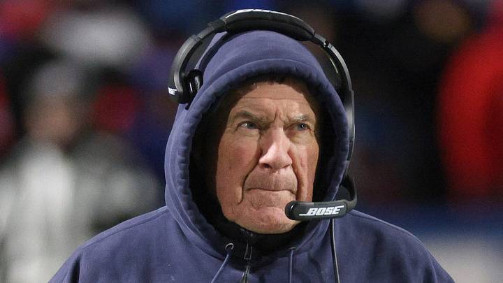 Patriots head coach Bill Belichick on the New England sideline. Patriots head coach Bill Belichick on the New England sideline.
