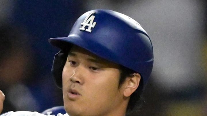Los Angeles Dodgers designated hitter Shohei Ohtani (17) rounds the bases on a two-run home run during the ninth inning against the Minnesota Twins at Dodger Stadium on July 22. 