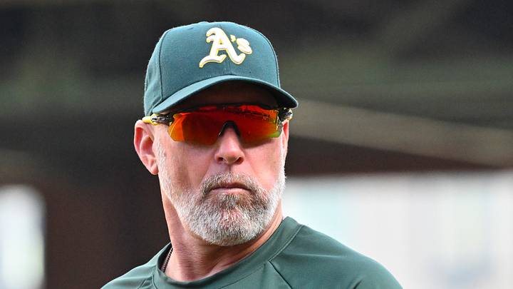 Aug 7, 2026; Boston, Massachusetts, USA; Athletics manager Mark Kotsay (7) looks on before a game against the Boston Red Sox at Fenway Park. Mandatory Credit: Eric Canha-Imagn Images Aug 7, 2026; Boston, Massachusetts, USA; Athletics manager Mark Kotsay (7) looks on before a game against the Boston Red Sox at Fenway Park. Mandatory Credit: Eric Canha-Imagn Images