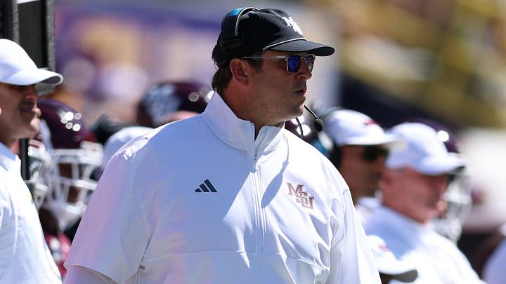 Mississippi State Bulldogs head coach Jeff Lebby looks on during the second half against the Louisiana State Tigers at Tiger Stadium. Mississippi State Bulldogs head coach Jeff Lebby looks on during the second half against the Louisiana State Tigers at Tiger Stadium.