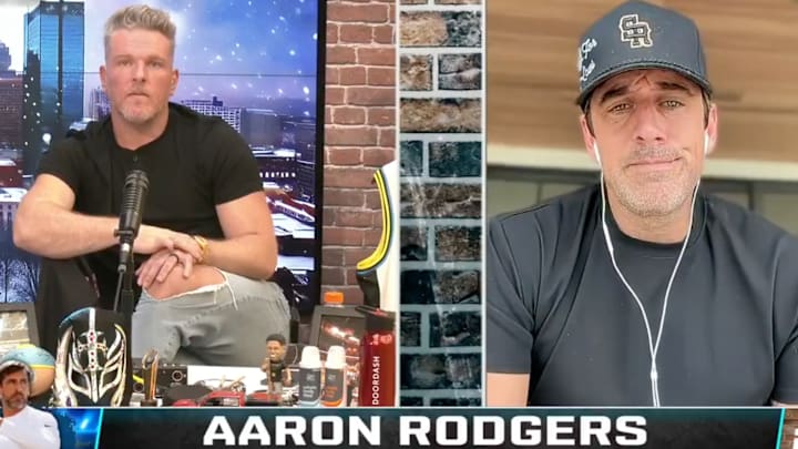 Pat McAfee speaks to Aaron Rodgers about his ongoing 2025 free agency.