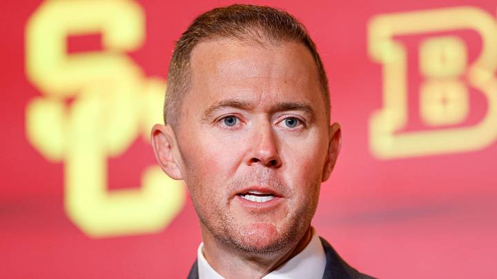 Jul 28, 2026; Chicago, IL, USA; USC Football head coach Lincoln Riley speaks during Media Days at Hilton Chicago. Mandatory Credit: Kamil Krzaczynski-Imagn Images Jul 28, 2026; Chicago, IL, USA; USC Football head coach Lincoln Riley speaks during Media Days at Hilton Chicago. Mandatory Credit: Kamil Krzaczynski-Imagn Images