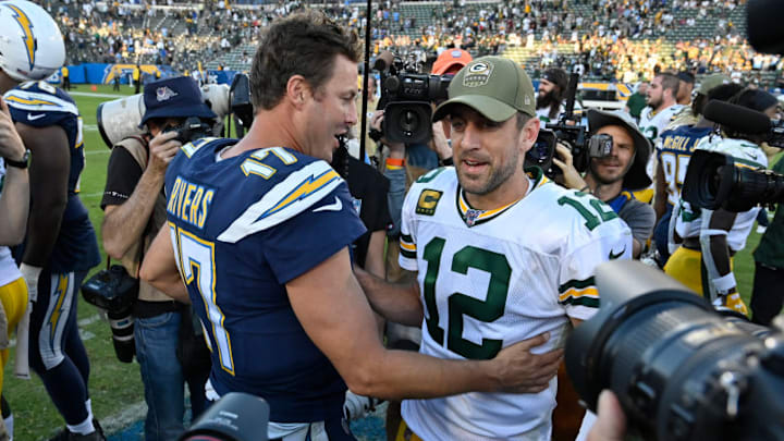 Rodgers is no longer the NFL’s oldest player thanks to Philip Rivers’ return. Rodgers is no longer the NFL’s oldest player thanks to Philip Rivers’ return.