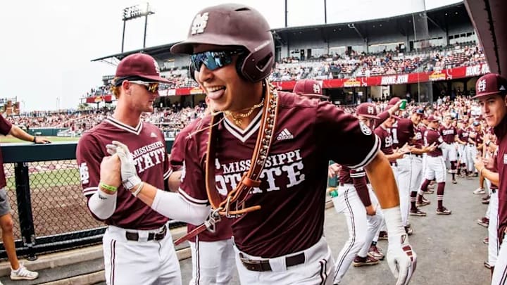 Mississippi State Infielder Ace Reese (#3) during the game between the Ole Miss Rebels and the Mississippi State Bulldogs at Dudy Noble Field at Polk-Dement Stadium in Starkville, Miss. Mississippi State Infielder Ace Reese (#3) during the game between the Ole Miss Rebels and the Mississippi State Bulldogs at Dudy Noble Field at Polk-Dement Stadium in Starkville, Miss.