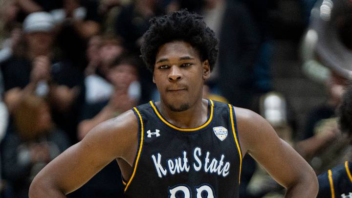 Dec 29, 2025; West Lafayette, Indiana, USA;  Kent State Golden Flashes forward Delrecco Gillespie (23) before a game agains the Purdue Boilermakers at Mackey Arena. Mandatory Credit: Jacob Musselman-Imagn Images