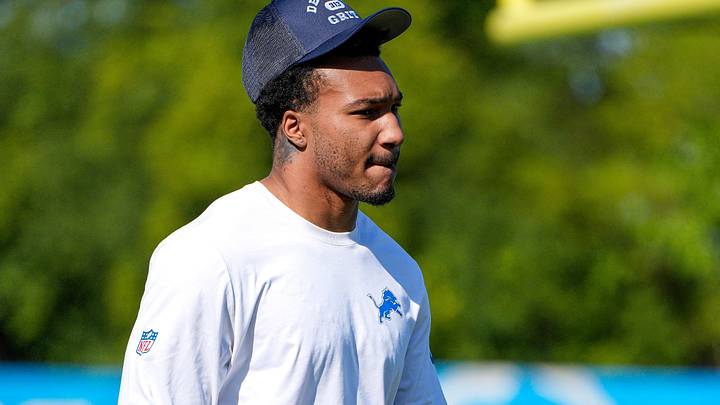 Detroit Lions safety Brian Branch (32) walks off the field after practice during training camp Detroit Lions safety Brian Branch (32) walks off the field after practice during training camp