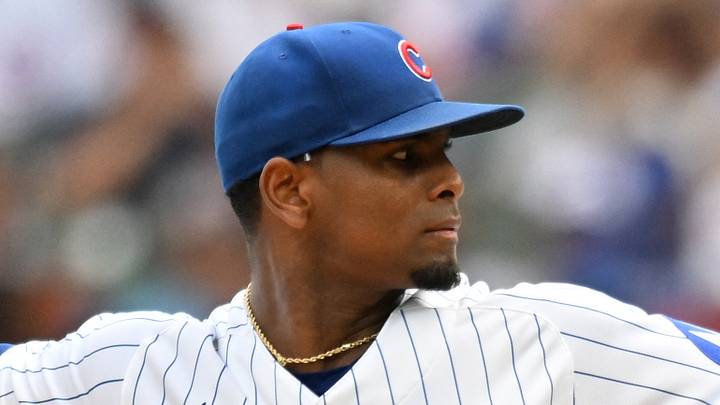 Aug 16, 2026; Chicago, Illinois, USA; Chicago Cubs pitcher Edward Cabrera (30) pitches against the St. Louis Cardinals during the first inning at Wrigley Field. Mandatory Credit: Patrick Gorski-Imagn Images Aug 16, 2026; Chicago, Illinois, USA; Chicago Cubs pitcher Edward Cabrera (30) pitches against the St. Louis Cardinals during the first inning at Wrigley Field. Mandatory Credit: Patrick Gorski-Imagn Images
