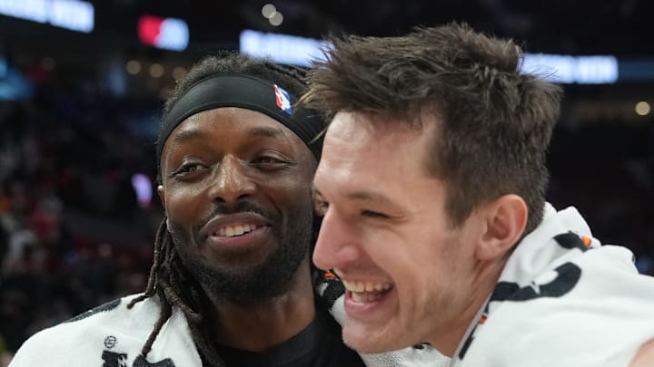 Portland Trail Blazers forward Jerami Grant and guard Vit Krejci.