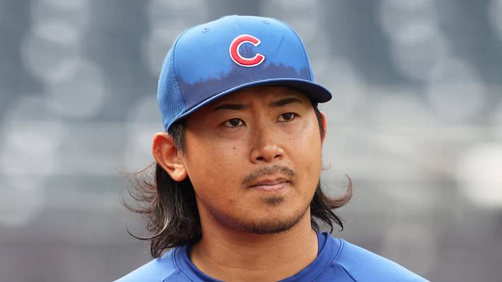 May 27, 2026; Pittsburgh, Pennsylvania, USA;  Chicago Cubs pitcher Shota Imanaga (18) looks on before the game against the Pittsburgh Pirates at PNC Park. Mandatory Credit: Charles LeClaire-Imagn Images