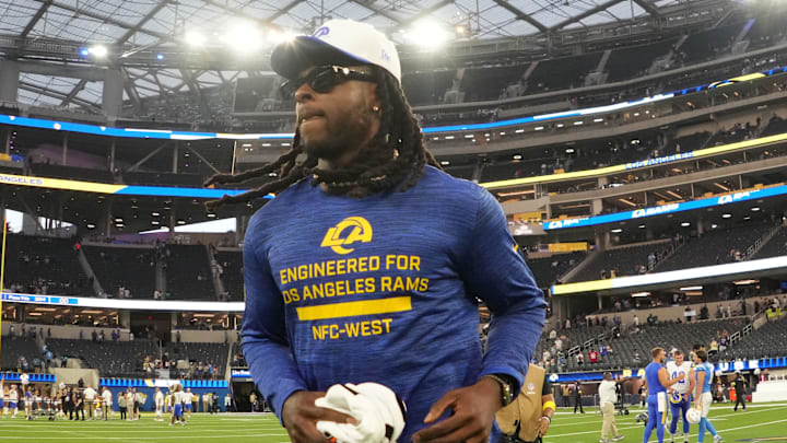 Aug 16, 2025; Inglewood, California, USA; Los Angeles Rams wide receiver Davante Adams leaves the field after a game against the Los Angeles Chargers at SoFi Stadium. Mandatory Credit: Kirby Lee-Imagn Images Aug 16, 2025; Inglewood, California, USA; Los Angeles Rams wide receiver Davante Adams leaves the field after a game against the Los Angeles Chargers at SoFi Stadium. Mandatory Credit: Kirby Lee-Imagn Images