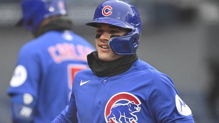 Apr 5, 2026; Cleveland, Ohio, USA; Chicago Cubs right fielder Matt Shaw (6) celebrates his solo home run in the third inning against the Cleveland Guardians at Progressive Field. Mandatory Credit: David Richard-Imagn Images Apr 5, 2026; Cleveland, Ohio, USA; Chicago Cubs right fielder Matt Shaw (6) celebrates his solo home run in the third inning against the Cleveland Guardians at Progressive Field. Mandatory Credit: David Richard-Imagn Images
