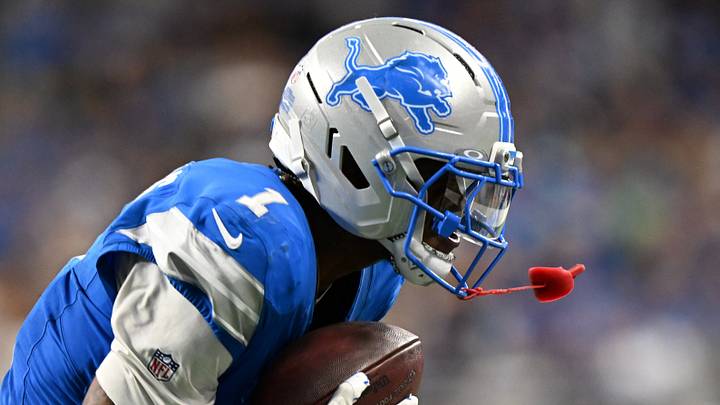 Detroit Lions wide receiver Jameson Williams (1). Detroit Lions wide receiver Jameson Williams (1).