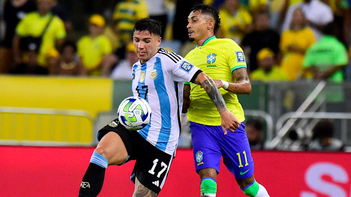Enzo Fernández y Raphinha serán titulares con Argentina y Brasil 