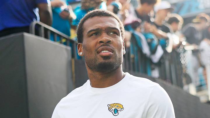 Jacksonville Jaguars cornerback Jarrian Jones (4) walks on the field before an NFL preseason football matchup at EverBank Stadum on Friday, Aug. 28, 2026 in Jacksonville, Fla. [