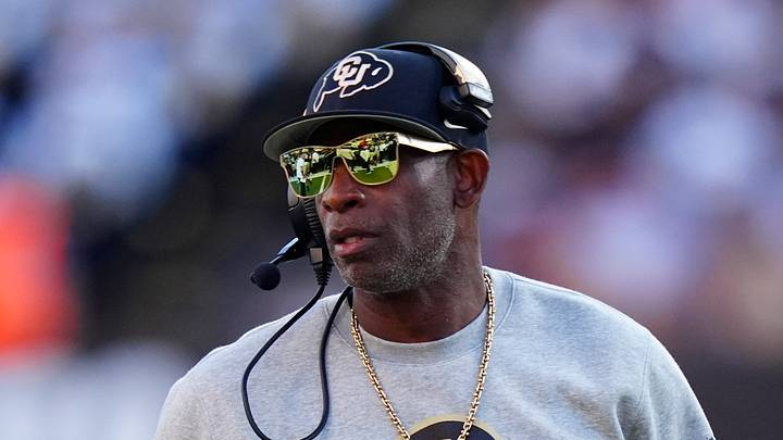 Oct 3, 2026; Boulder, Colorado, USA; Colorado Buffaloes head coach Deion Sanders following a touchdown scored in the first quarter against the Texas Tech Red Raiders at Folsom Field. Mandatory Credit: Ron Chenoy-Imagn Images Oct 3, 2026; Boulder, Colorado, USA; Colorado Buffaloes head coach Deion Sanders following a touchdown scored in the first quarter against the Texas Tech Red Raiders at Folsom Field. Mandatory Credit: Ron Chenoy-Imagn Images