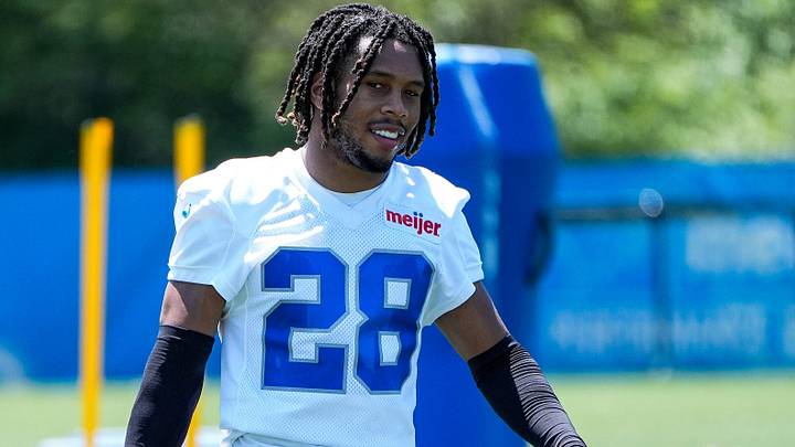 Detroit Lions cornerback Keith Abney II (28) during OTAs at team's Allen Park Performance Center Detroit Lions cornerback Keith Abney II (28) during OTAs at team's Allen Park Performance Center