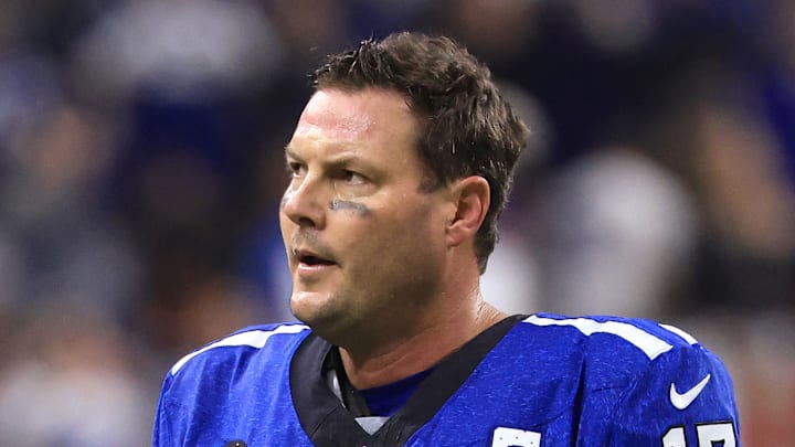 Philip Rivers of the Indianapolis Colts walks off the field