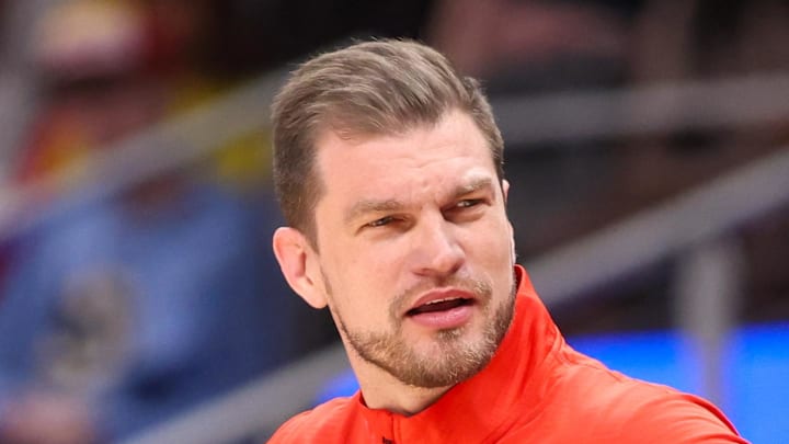 Portland Trail Blazers coach Tiago Splitter on the sideline against the Atlanta Hawks. Portland Trail Blazers coach Tiago Splitter on the sideline against the Atlanta Hawks.