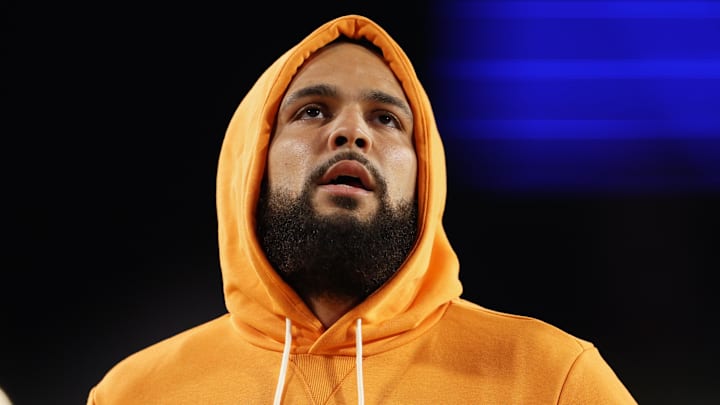 Dec 11, 2025; Tampa, Florida, USA; Tampa Bay Buccaneers wide receiver Mike Evans (13) warms up before the game against the Atlanta Falcons at Raymond James Stadium. Mandatory Credit: Nathan Ray Seebeck-Imagn Images